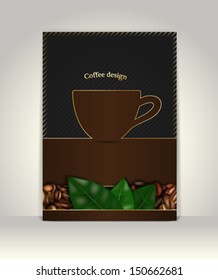 Flyer or brochure template, coffee design