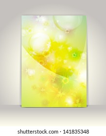 Flyer or brochure template, flower colorful design