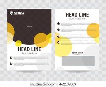 Flyer Brochure Template with fresh circle analog color elements