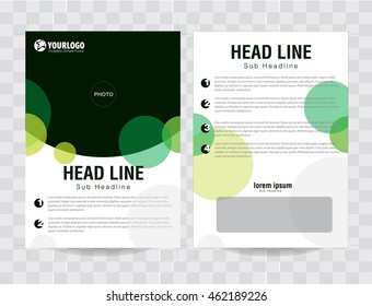 Flyer Brochure Template with fresh circle analog color elements