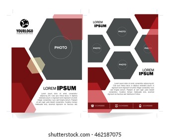 Flyer Brochure Template with Polygonal Color elements