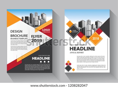 flyer and brochure template with red and black color 