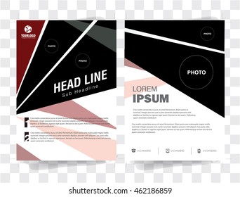 Flyer Brochure Template Shape Headline with  Color elements