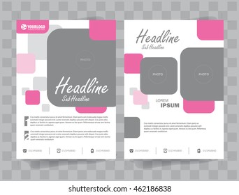 Flyer Brochure Template with Square Color  elements