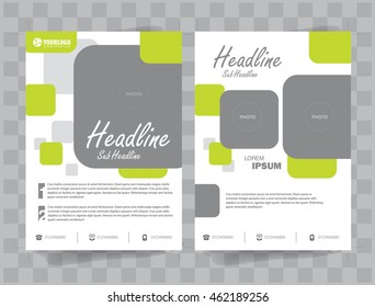 Flyer Brochure Template with Square Color  elements