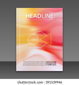 Flyer or brochure template in vector. Modern market advertising mockups. Cover booklet, flyer layout.