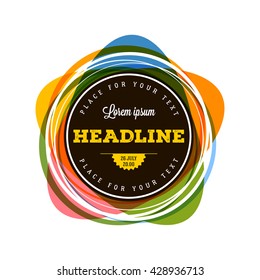 Flyer, brochure vector design. Abstract multicolored background. Vector illustration.