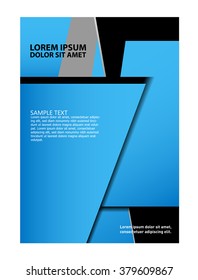 Flyer for business - blue color 