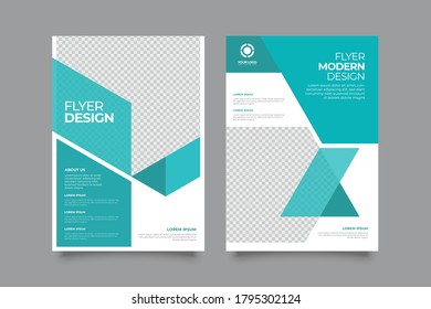 Flyer business design a4 template. Vector illustration