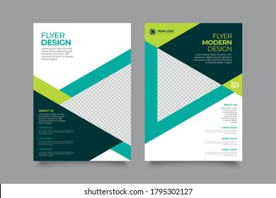 Flyer business design a4 template. Vector illustration