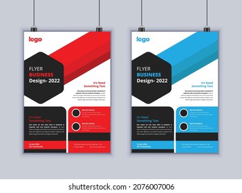 Flyer Business Design Vector Template. Corporate Business Template. Leaflets A4 Template. Flyer 2 Page Design. Modern Flyer Template.