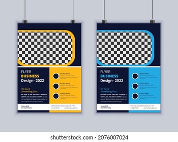 Flyer Business Design Vector Template. Corporate Business Template. Leaflets A4 Template. Flyer 2 Page Design. Modern Flyer Template.