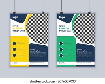 Plantilla de vectores de diseño comercial de volante. Plantilla de negocio corporativa. Plantilla de folletos A4. Diseño de página de volante 2. Plantilla moderna de volante.