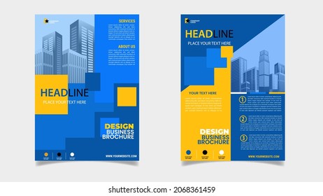 Flyer Business with simple shape and informative. soft combination colors fit for company, community or charity flyer. vector flyer Design