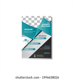 FLYER BUSINESS TEMPLATE A4 WITH ABSTRACT SHAPES FREE VECTOR