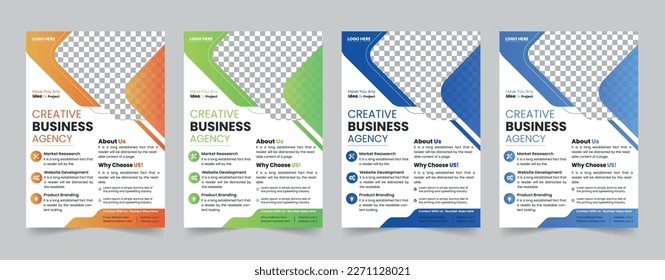 Geschäftsblatt-Broschüre Layout Jahresbericht Free Vector