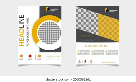 Flyer Business Vector design with circle and Transparent Colors, Fit for your company profile or community 