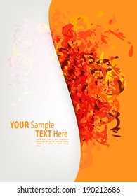 flyer or card with abstract colored spots