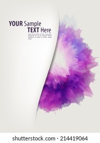 flyer or card with abstract colored spots