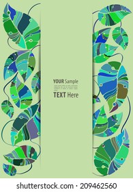 flyer or card with leaves