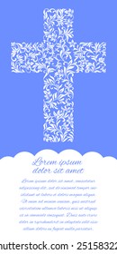 Flyer With Christian Cross 