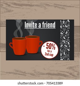 flyer for coffee restaurant black
