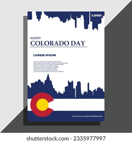 Flyer colorado day vector background