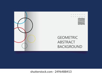 Flyer with colorful rings. Vector graphics.