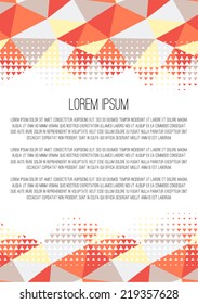 Flyer with colorful triangles
