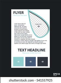 Flyer concept brochure template for business, education, presentation, website, magazine cover.