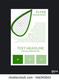 Flyer concept brochure template for business, education, presentation, website, magazine cover.