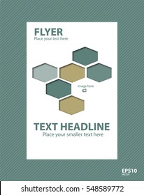 Flyer concept brochure template for business, education, presentation, website, magazine cover.