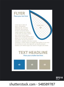 Flyer concept brochure template for business, education, presentation, website, magazine cover.