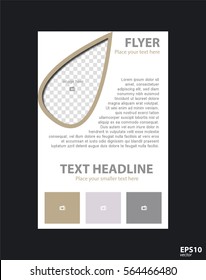 Flyer concept brochure template for business, education, presentation, website, magazine cover.