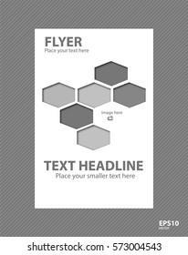 Flyer concept brochure template for business, education, presentation, website, magazine cover.
