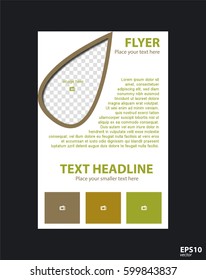 Flyer concept brochure template for business, education, presentation, website, magazine cover.