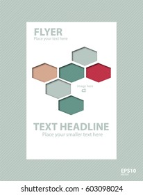 Flyer concept brochure template for business, education, presentation, website, magazine cover.