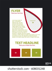 Flyer concept brochure template for business, education, presentation, website, magazine cover.