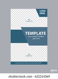 Flyer concept brochure template for business, education, presentation, website, magazine cover.