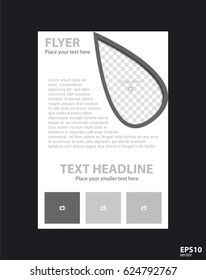 Flyer concept brochure template for business, education, presentation, website, magazine cover.