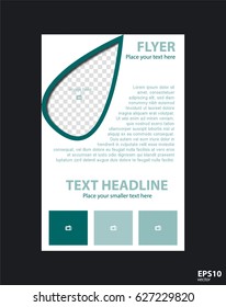 Flyer concept brochure template for business, education, presentation, website, magazine cover.