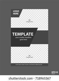 Flyer concept brochure template for business, education, presentation, website, magazine cover.