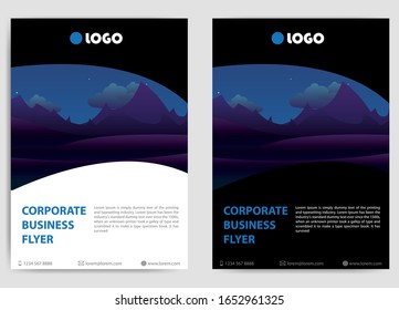 flyer, corporate business cover poster brochure in a4 size template design