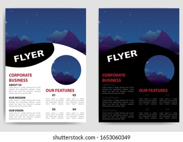 flyer, corporate business cover poster brochure in a4 size template design