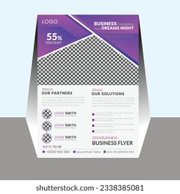 Flyer Corporate Flyer Template Geometric shape Flyer Circle Abstract Colorful concepts.