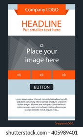Flyer corporate vector layout template for business or non-profit organization