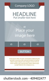 Flyer corporate vector layout template for business or non-profit organization