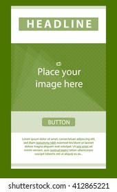 Flyer corporate vector layout template for business or non-profit organization