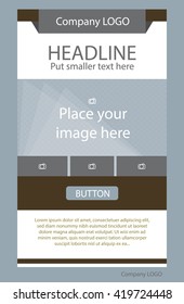 Flyer corporate vector layout template for business or non-profit organization