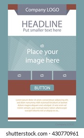 Flyer corporate vector layout template for business or non-profit organization